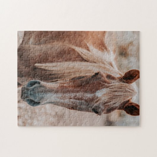 Ein braunes Pferd-Portrait Puzzle (Horizontal)
