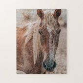 Ein braunes Pferd-Portrait Puzzle (Vertikal)