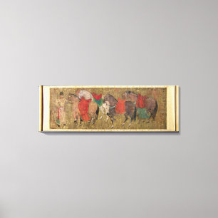 Ein Bräutigam mit Pferden Leinwanddruck