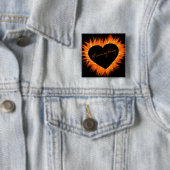 Ein brennendes Sache-Feuer-Herz Button (Beispiel)