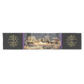 Ein brennendes Weihnachten mit Mistletoe Kurzer Tischläufer (Horizontal)