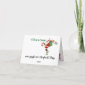 Ein Brief an den Weihnachtsmann! Karte (Rückseite)