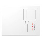 Ein Brief an den Weihnachtsmann Notizblock (Vorderseite)