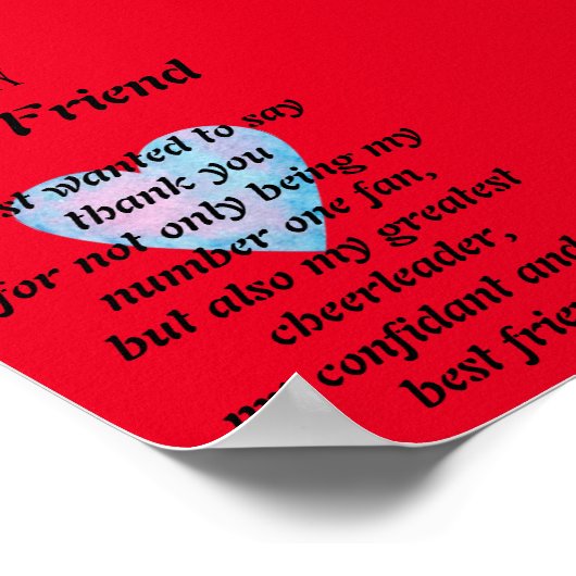 Ein Brief an mein bester Freund-Wandposter Poster (Ecke)