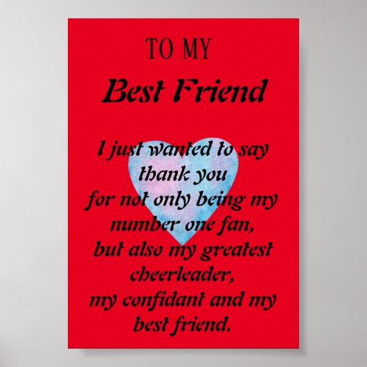 Ein Brief an mein bester Freund-Wandposter Poster (Vorne)