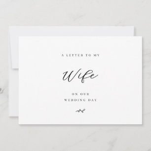 Ein Brief an meine Frau an unserem Hochzeitstag Mi Karte