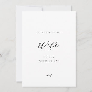 Ein Brief an meine Frau zu unserem Hochzeitstag Mi Karte