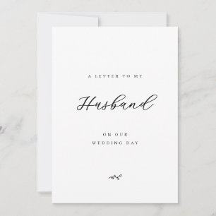 Ein Brief an meinen Mann an unserem Hochzeitstag Karte