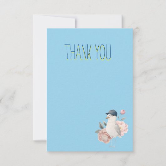 Ein Brief mit einer Möwe danke (Rückseite)