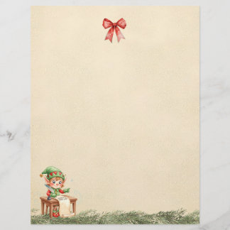 Ein Brief vom Weihnachtself (einfaches Blatt)
