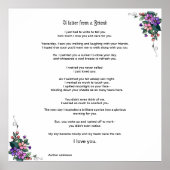 Ein Brief von einem Freund Poster (Vorne)