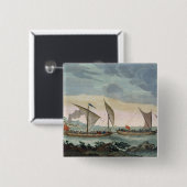 Ein Brigantine, der Verfolgung zu einem Felucca Button (Vorne & Hinten)