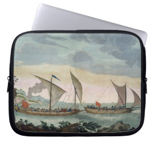Ein Brigantine, der Verfolgung zu einem Felucca Laptopschutzhülle