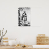 Ein britischer Druid, graviert von van der Gucht, Poster (Küche)