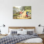 Ein britischer Soldat, der zwei französische Offiz Leinwanddruck (Insitu (Schlafzimmer))