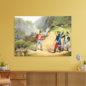 Ein britischer Soldat, der zwei französische Offiz Leinwanddruck (Insitu (Wohnzimmer))