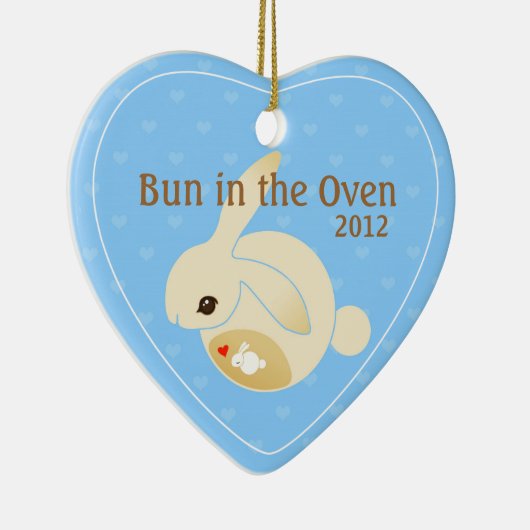 ein BRÖTCHEN im Ofen (blau) Keramikornament (Rechts)