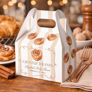 Ein Brötchen im Ofen Zimtschnecken-Thema Baby Show Geschenkschachtel