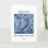 Ein Bruch in der Wolken-Gruß-Karte Karte (Rückseite)