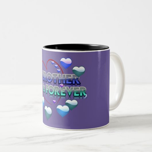 Ein Bruder ist Forever Zweifarbige Tasse (VorderseiteRechts)