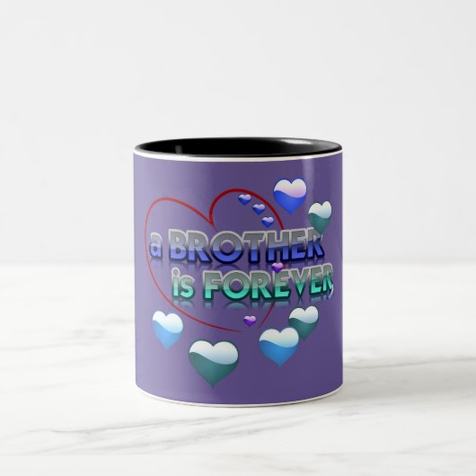 Ein Bruder ist Forever Zweifarbige Tasse (Mittel)