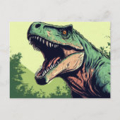 Ein brüllender Dinosaurier Postkarte (Vorderseite)