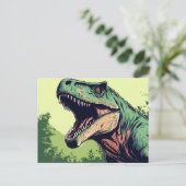 Ein brüllender Dinosaurier Postkarte (Stehend Vorderseite)