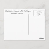 Ein Brunnen im Berg Washington Postkarte (Rückseite)