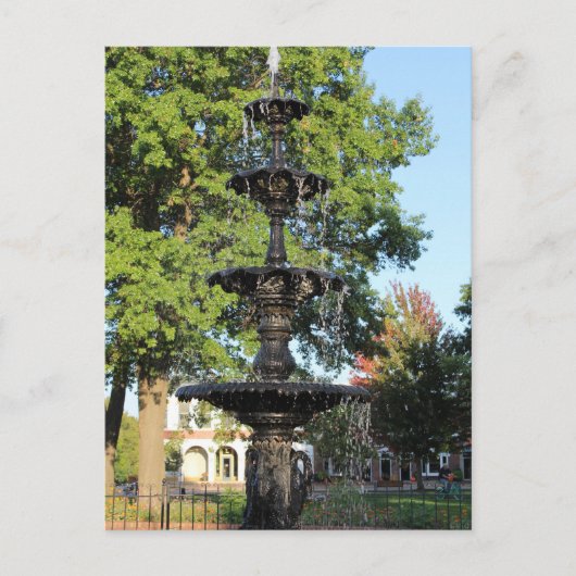 Ein Brunnen in Pella Iowa Postkarte (Vorderseite)