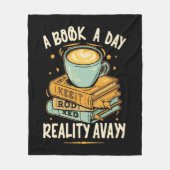 Ein Buch am Tag behalte Realität weg Fleecedecke (Vorderseite)