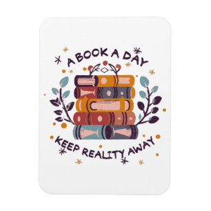 Ein Buch am Tag behalte Realität weg Magnet