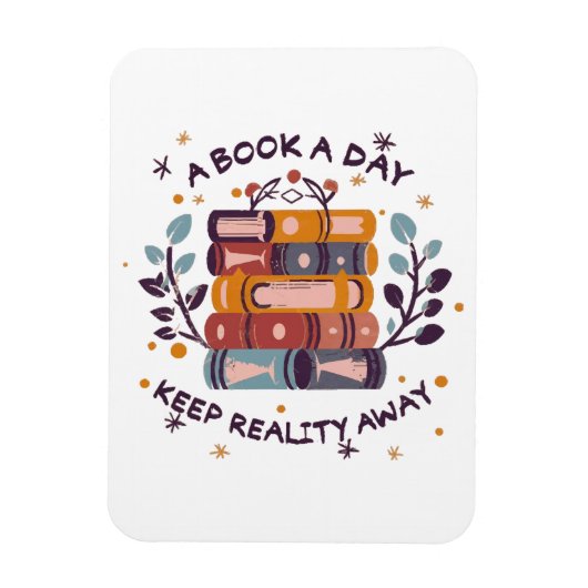 Ein Buch am Tag behalte Realität weg Magnet (Vertikal)