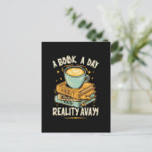 Ein Buch am Tag behalte Realität weg Postkarte (Stehend Vorderseite)