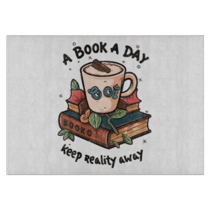 Ein Buch am Tag behalte Realität weg Schneidebrett