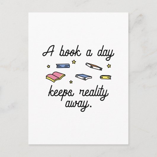 Ein Buch am Tag Postkarte (Vorderseite)