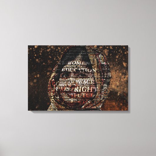 Ein Buch, ein Stift, ein Kind und ein Lehrer könne Leinwanddruck (Vorderseite)