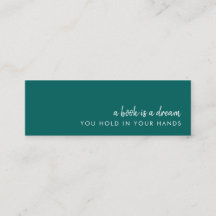 Ein Buch ist ein Traum | Aquamarine Green Mini-Les