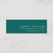 Ein Buch ist ein Traum | Aquamarine Green Mini-Les Mini Visitenkarte (Rückseite)