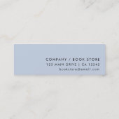 Ein Buch ist ein Traum | Modern Blue Mini Lesezeic Mini Visitenkarte (Rückseite)