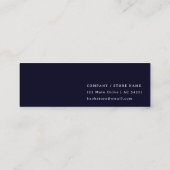 Ein Buch ist ein Traum | Modernes Design für blaue Mini Visitenkarte (Rückseite)