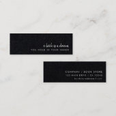 Ein Buch ist eine Dream Modern Black Mini Lesezeic Mini Visitenkarte (Vorne/Hinten)