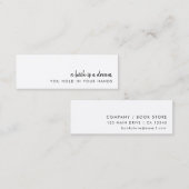 Ein Buch ist eine Dream Modern Mini Lesezeichen Ca Visitenkarte (Vorne/Hinten)