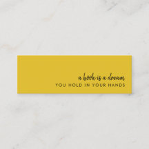 Ein Buch ist eine Dream Mustard Mini Lesezeichen C