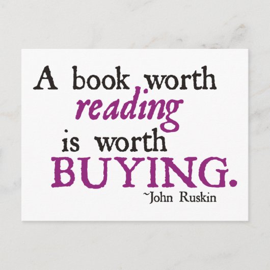 Ein Buch lesen lohnt sich zu kaufen Postkarte (Vorderseite)