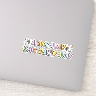 Ein Buch pro Tag Behalte Realität weg von Buch-Lov Aufkleber