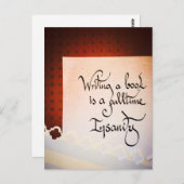 Ein Buch zu schreiben ist eine Vollzeit-Wahnsinn. Postkarte (Vorne/Hinten)