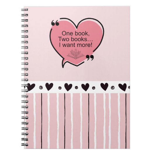 Ein Buch, zwei Bücher... Ich will mehr! Notizblock (Vorderseite)