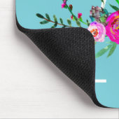 Ein Buchstabe Initialen Monogramm Blumen benutzerd Mousepad (Ecke)