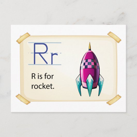 Ein Buchstabe R für Raketen Postkarte (Vorderseite)