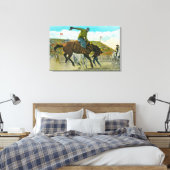 Ein Bucking-Bronco im Salinas Rodeo Leinwanddruck (Insitu (Schlafzimmer))